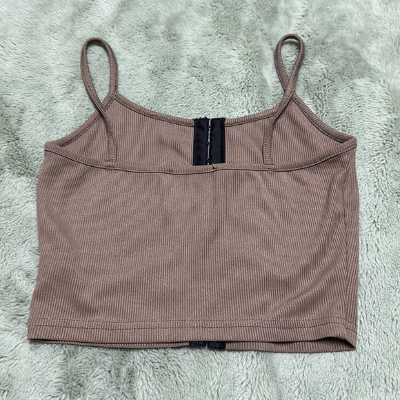 Shein brown cropped top size small - Picture 2 of 2